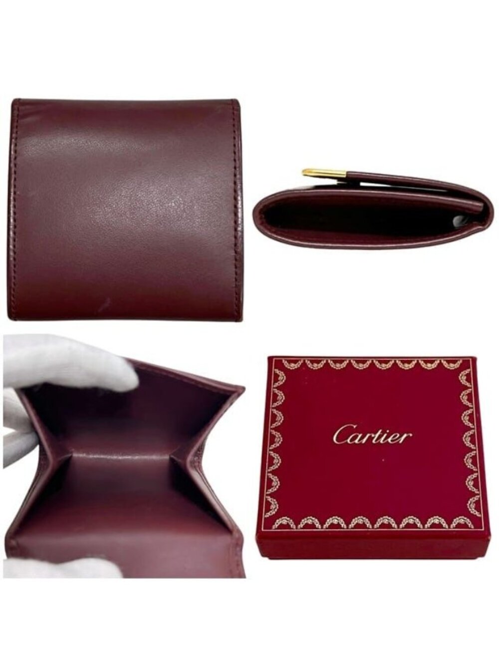 Cartier Coin Case Bordeaux Must Purse - Picture 2 of 10